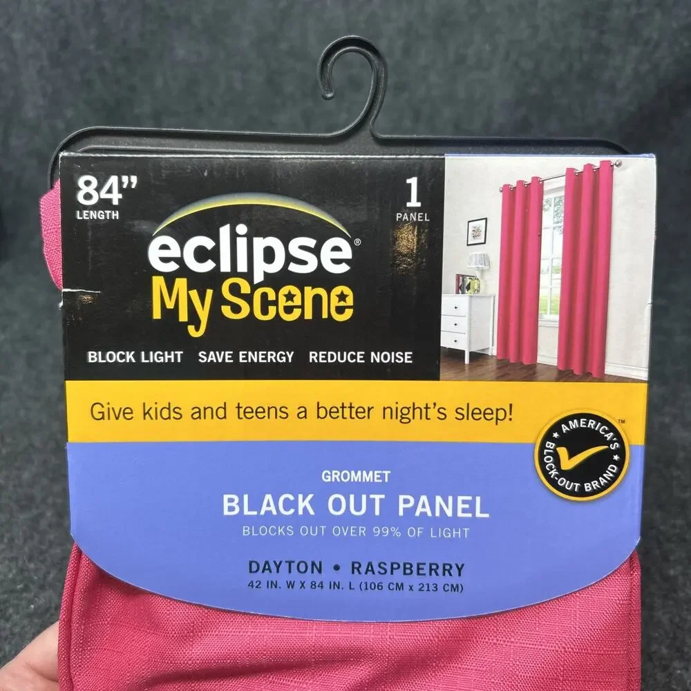 NEW Eclipse My Scene Blackout Curtain Panel Dayton Raspberry 42